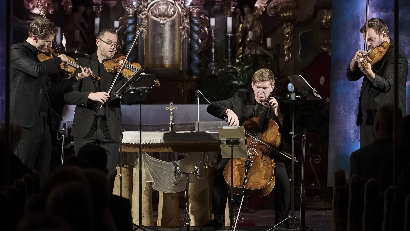 String quartet in a baroque church